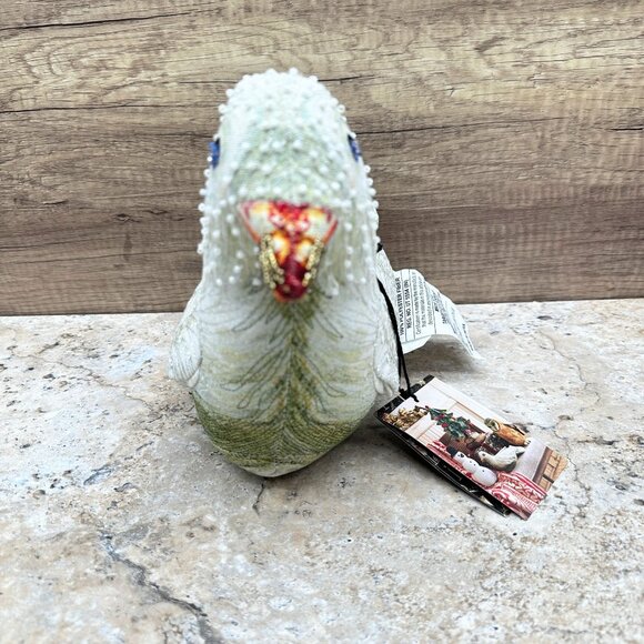 John Derian for Target Dove Decorative Pillow Beaded Embroidered Bird 6x15 NWT - Picture 3 of 10